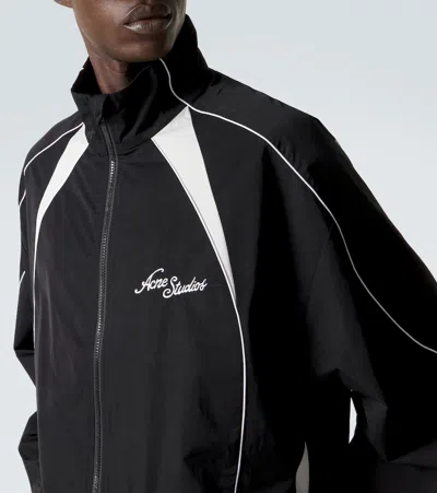 Acne Studios Logo Technical Jacket In Black