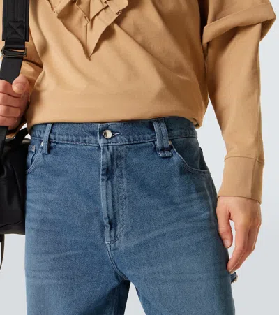 Simone Rocha Crystal-embellished Straight Jeans In Blue