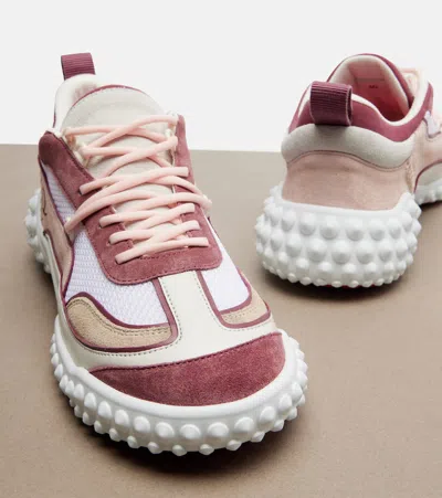 Christian Louboutin Mara Flat Sneakers Rear Pull Tab Contrast Panels In Multi