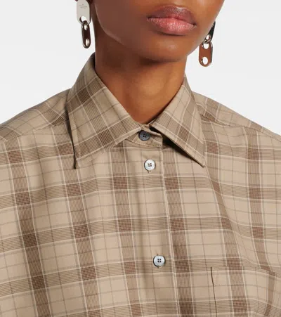 Acne Studios Checked Wool Shirt In Neutral