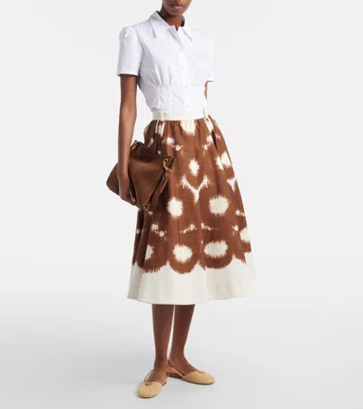 Prada Crochet Slingback Flats In Multi