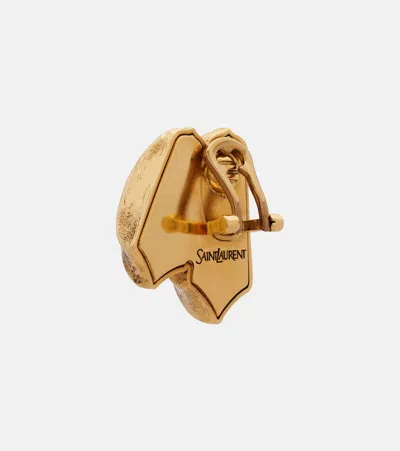 Saint Laurent Double Blade Clip-on Earrings In Pattern