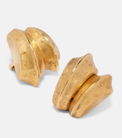 Saint Laurent Double Blade Clip-on Earrings In Pattern