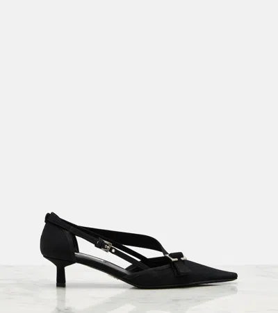 Prada Kitten Heel Pointed Toe Pump In Black