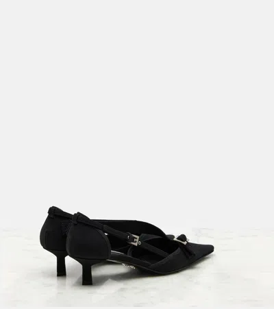 Prada Kitten Heel Pointed Toe Pump In Black