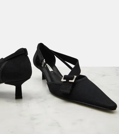 Prada Kitten Heel Pointed Toe Pump In Black
