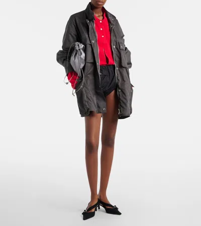 Prada Kitten Heel Pointed Toe Pump In Black