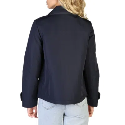 Geox Blue Polyester Bomber In Blue