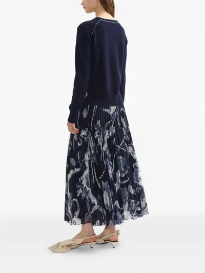 Erdem Embroidered Crew-neck Sweater In Black