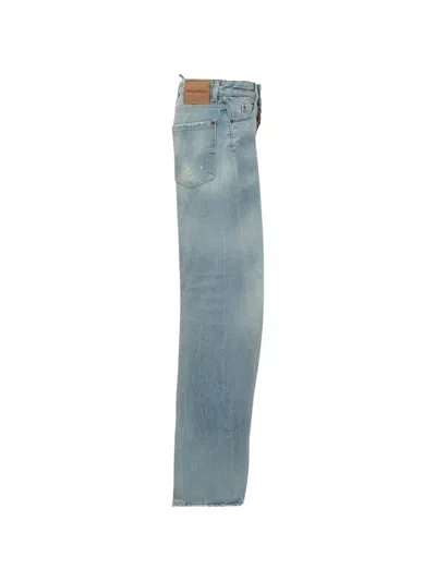 Dsquared2 Light Blue Loose Mid Rise Jeans In Blue
