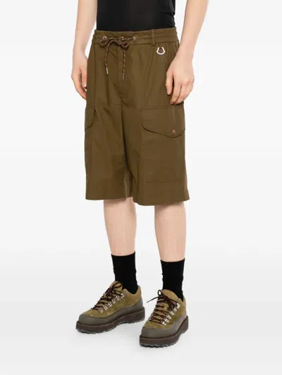 Moncler Drawstring Cargo Shorts In Green