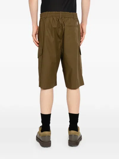 Moncler Drawstring Cargo Shorts In Green