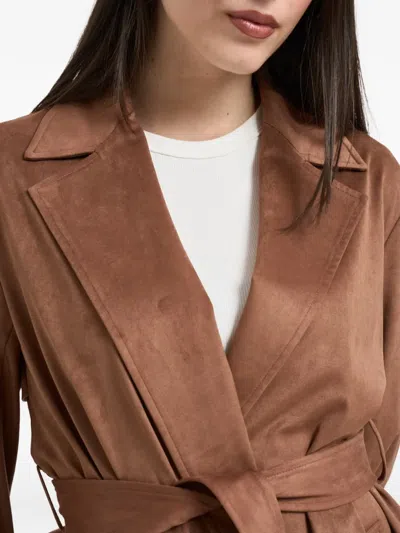Liu •jo Belted Jacket In Brown