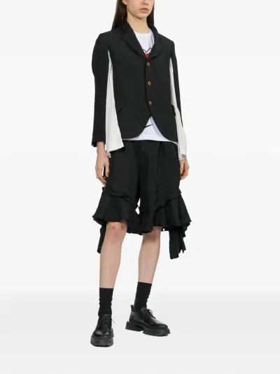 Comme Des Garçons Textured Suit Jacket In Black