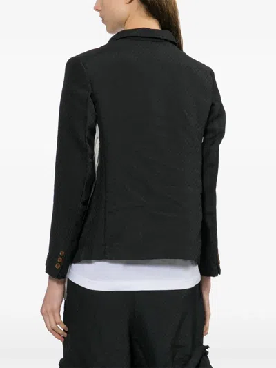 Comme Des Garçons Textured Suit Jacket In Black