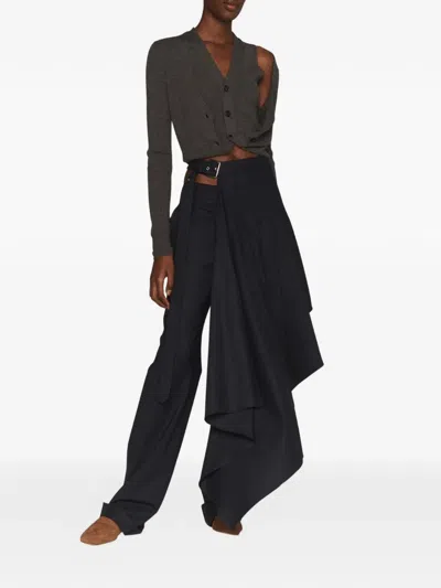 Monse Draped-panel Trousers In Blue