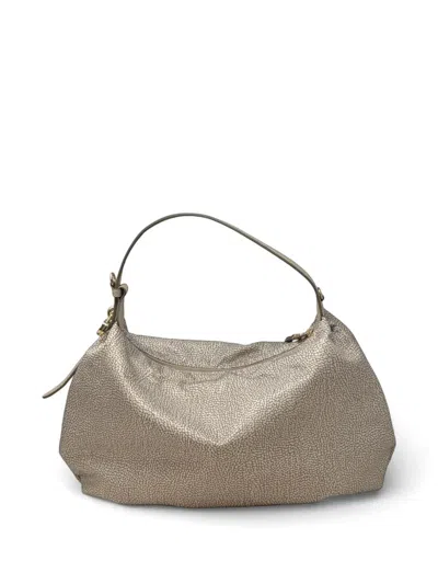 Borbonese Medium Prive Shoulder Bag In Gray