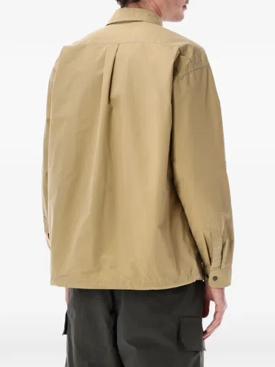 And Wander Technical Shirt Jacket In Green