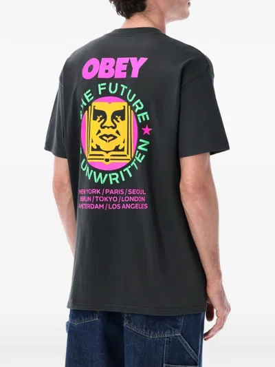 Obey Future T-shirt In Gray
