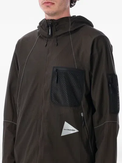 And Wander Ripstop Jacket In Brown