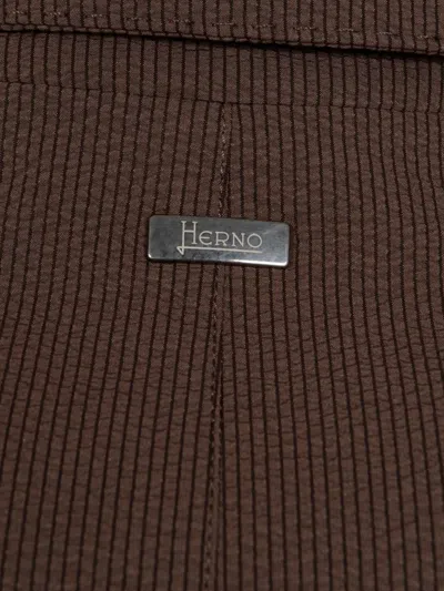 Herno Two-button Jacket In Brown
