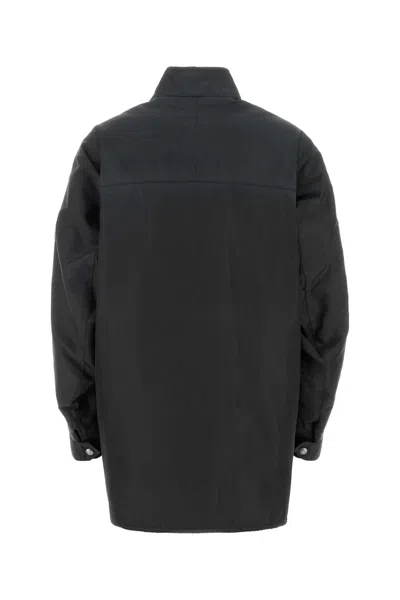 Prada Washed Re-nylon Caban Jacket In Black