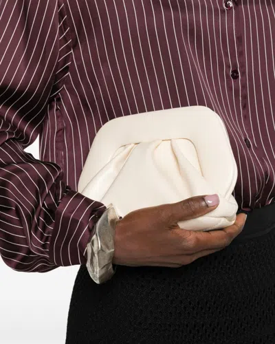 Themoirè Structured Vegan Fabric Tote With Minimalist Design In Neutral