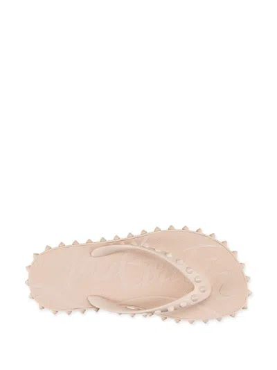 Christian Louboutin Super Loubi Flip-flops Milk Coloured Women In Pink