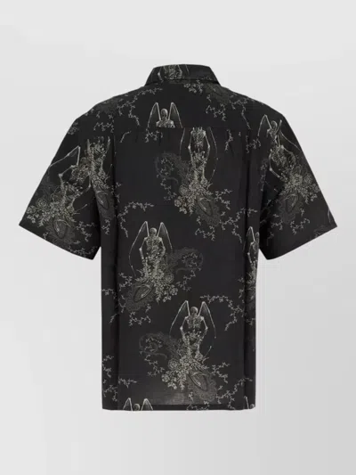 Our Legacy Mens Death Paisley Print Graphic-print Short-sleeve Cotton And Linen Shirt In Multi