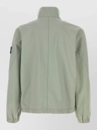 Stone Island Stretch Polyester Jacket Elastic Cuffs High Collar In Multi