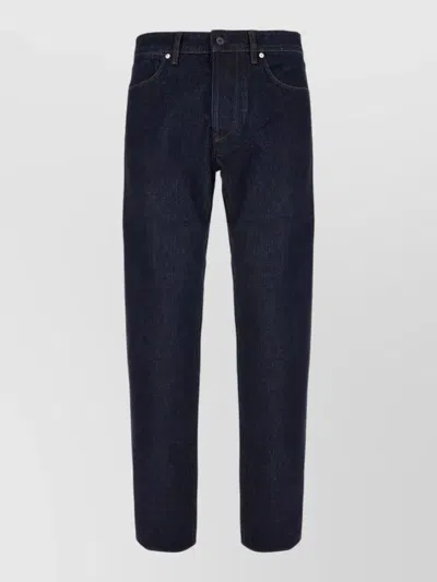 Stone Island Regular-straight-fit Five-pocket Jeans With Rinsed Finish In Blue