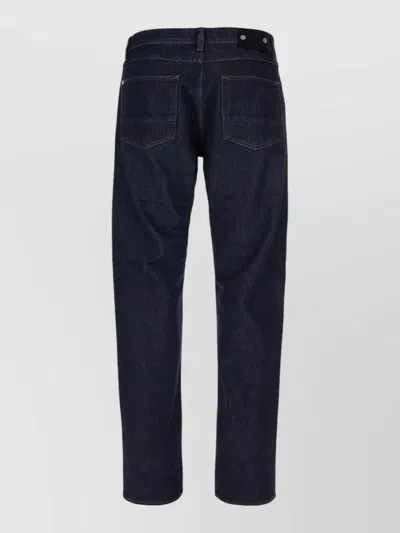 Stone Island Regular-straight-fit Five-pocket Jeans With Rinsed Finish In Blue