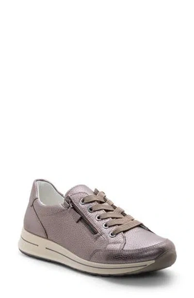 Ara Oleanna Zip Sneaker In Silver
