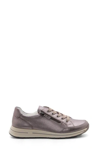 Ara Oleanna Zip Sneaker In Silver