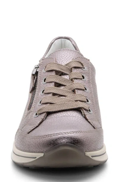 Ara Oleanna Zip Sneaker In Silver