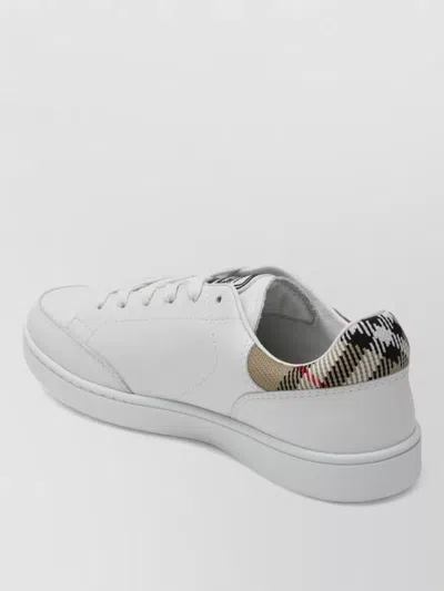 Burberry Low Top Sneakers Contrast Heel Detail Rubber Sole In Multi