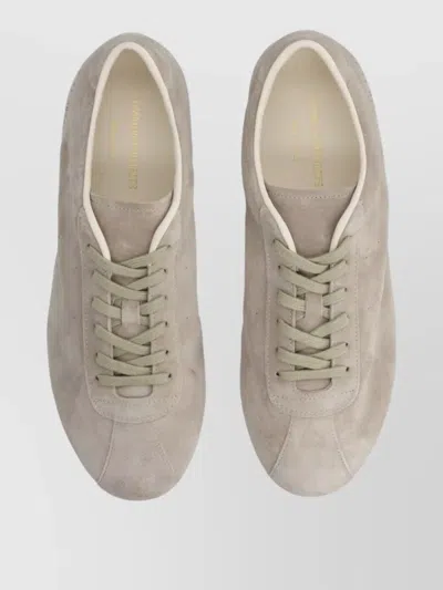 Common Projects Low Top Suede Sneakers Perforated Rubber Sole In Multi