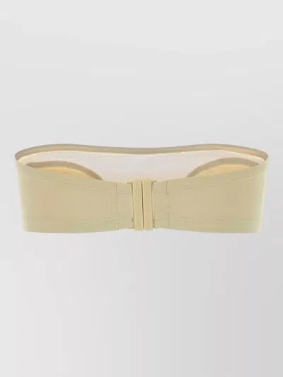 Eres Stretch Nylon Bandeau Premiere Bikini Top In Neutral