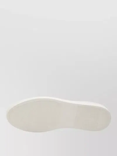 Common Projects Suede Low Profile Sneakers With Rubber Sole In White