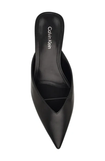 Calvin Klein Camily Pointed Toe Mule In Black