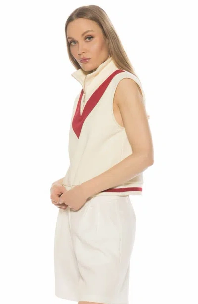 Alexia Admor Denise Collared Top In Neutral