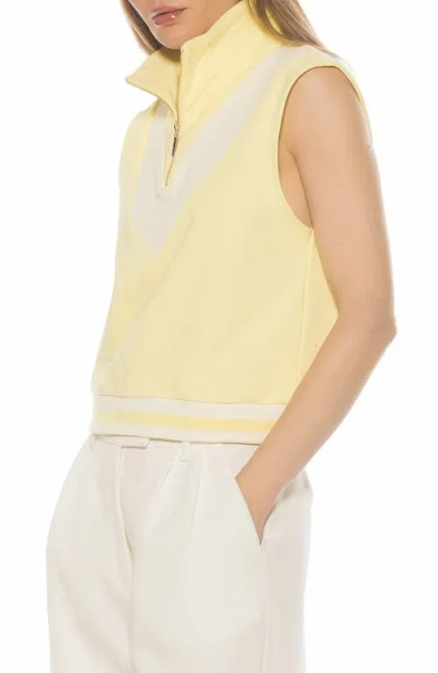 Alexia Admor Denise Collared Top In Yellow
