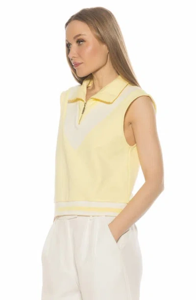Alexia Admor Denise Collared Top In Yellow
