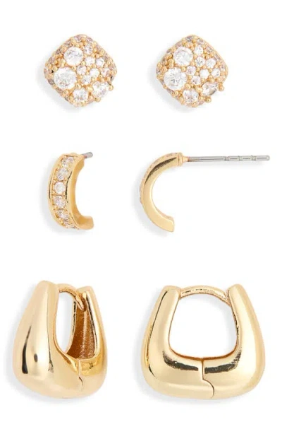 Leith Pack Of 3 Assorted Hoop & Stud Earrings In Pattern