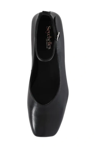 Seychelles Pumpkin Ankle Strap Square Toe Pump In Black