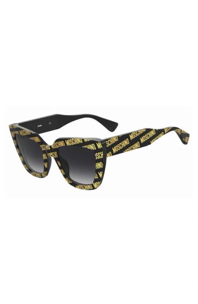 Moschino 52mm Gradient Cat Eye Sunglasses In Pattern