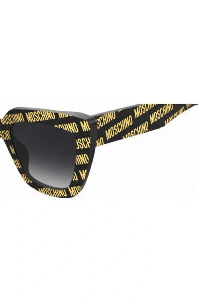 Moschino 52mm Gradient Cat Eye Sunglasses In Pattern