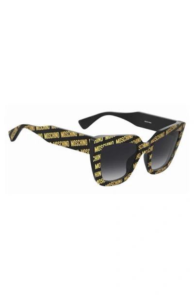 Moschino 52mm Gradient Cat Eye Sunglasses In Pattern