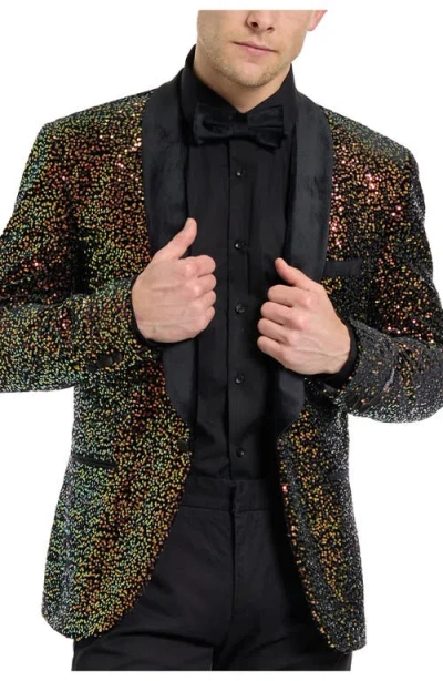 Opposuits Sequins Mens Slim Fit Suit Jacket In Multi