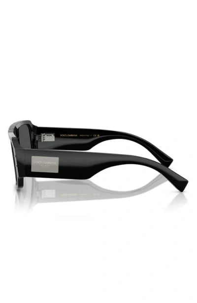 Dolce & Gabbana Dolce&gabbana 57mm Pilot Sunglasses In Black